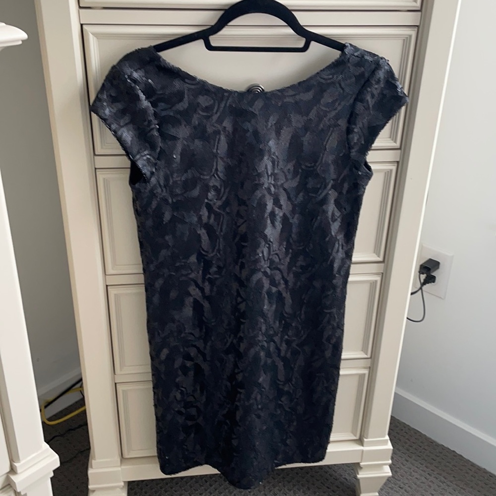 Black sequin shift dress, The Limited 0P